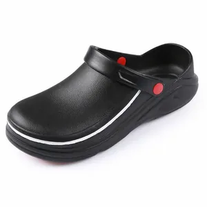 Antislip waterdichte EVA-koksschoenen, oliebestendige zwarte klompen voor professioneel werk.