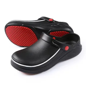 Professionele antislip waterdichte EVA-chefschoenen met oliebestendige rode zool voor keuken