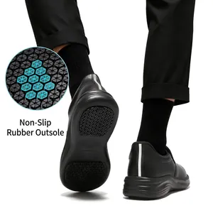 Chaussures de travail professionnelles antidérapantes et étanches pour hommes noir