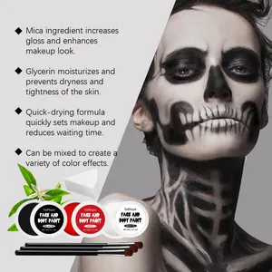 Kit de maquillage Halloween visage et corps effet squelette