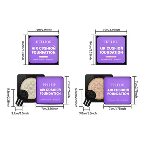 Detailed dimensions of EELHOE mushroom head air cushion foundation and applicator.