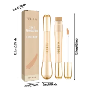 Detailed dimensions of EELHOE 2-in-1 foundation and concealer stick with 7ml capacity