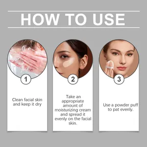 Three-step visual guide for applying EELHOPE color-correcting moisturizing cream effectively.