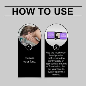 Step-by-step application guide for mushroom head air cushion foundation makeup