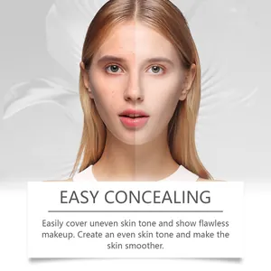 Comparison showing the effectiveness of concealer foundation on uneven skin tone