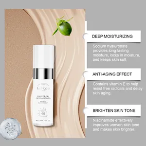 Detail of EelHope tinted moisturizer showing ingredients like niacinamide and vitamin E