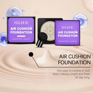 Detail view of EELHOE mushroom head air cushion foundation with creamy texture