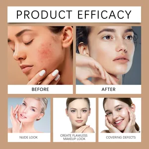 Detailed before and after comparison of lightweight concealer BB cream for flawless skin