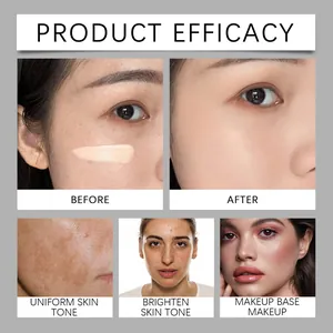 EELHOPE color correcting moisturizer efficacy showing before and after skin brightening results