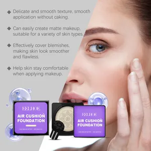Close-up of EELHOE air cushion foundation featuring a mushroom head sponge applicator