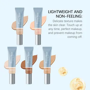 Zephoco CC Cream series showcasing five skin shades and lightweight makeup texture benefits