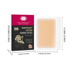 Professional EELHOE tattoo cover-up patches set with packaging dimensions in cm and inches