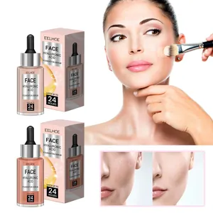 Hyaluronic Acid Face Foundation Serum Lightweight Matte Concealer Moisturizing Foundation Long Lasting Liquid Base Makeup