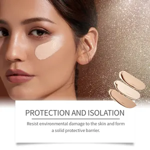 Detail of moisturizing BB cream swatches showing smooth texture and skin protection.