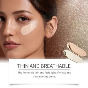 Primer plano de la textura de la BB cream en la piel para un acabado ligero y suave