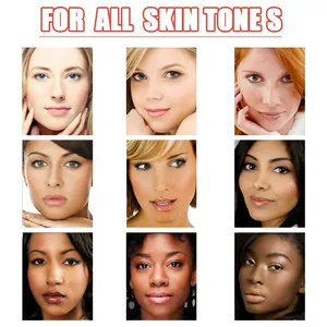 Grid of diverse women showcasing EELHOE cushion BB cream for all skin tones