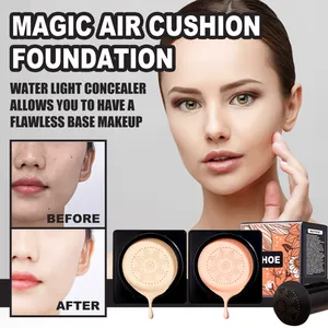 EELHOE Base de maquillaje Magic Air Cushion para piel perfecta con esponja de hongo