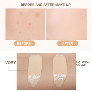 Comparación de cobertura de crema BB con muestras de tonos Ivory y Natural