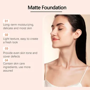 Detailed features of moisturizing matte foundation for a fresh and even skin look