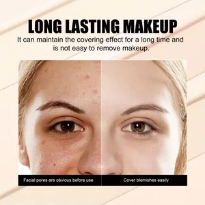 Detailed before and after comparison of full coverage facial concealer for blemishes
