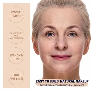 Before and after comparison of lightweight matte foundation showing radiant skin results