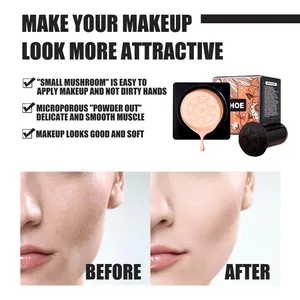 Comparación antes y después de la base de maquillaje EELHOE BB cushion para piel suave