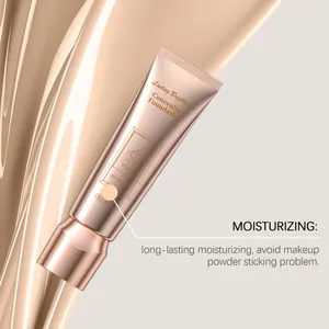 Detailed view of HOYGI moisturizing concealing foundation with smooth liquid texture