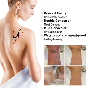 Crema correttore per tatuaggi impermeabile dimostrazione prima e dopo copertura.
