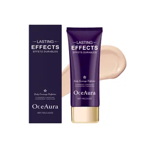 OceAura Ivory Body Coverage Perfector concealer tube with box and textured cream swatch