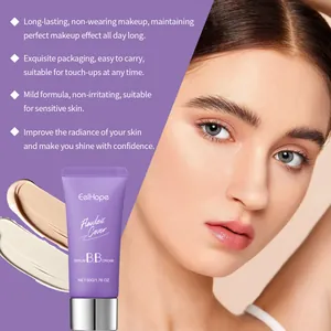 EelHope Serum BB Cream muestra una textura cremosa y un maquillaje impecable en la modelo.