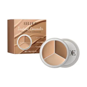 EELHOE Three-Color Instant Concealer Palette for full coverage of blemishes and dark circles