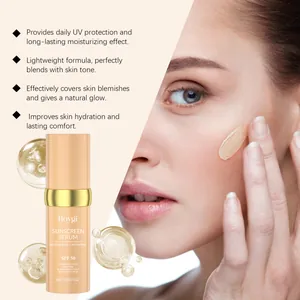 Λεπτομερής προβολή του αντηλιακού ορού HOYGI SPF 50 με την ελαφριά υφή στο δέρμα