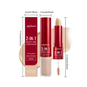 Professional Zephoco 2-in-1 multi-use concealer stick in brown with liquid and silky balm