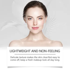 Primer plano de piel suave que muestra el acabado mate natural de la crema BB