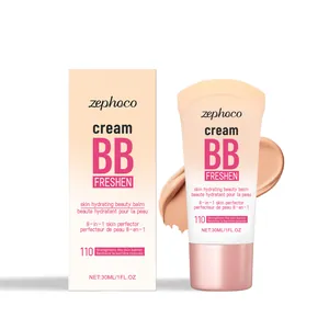 ZEPHOCO Correcteur Éclaircissant Naturel BB Crème Hydratant Base de Teint Légère Pour Femmes Baume de Beauté Peau Lisse