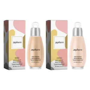 ZEPHOCO Feuchtigkeitsspendende Flüssiggrundierung Leichte Abdeckung Aufhellende Pflegende Langanhaltende Damen Make-up Finish