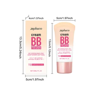 ZEPHOCO BB Crème Baume de Beauté Hydratant et Éclat 30ml avec dimensions du produit