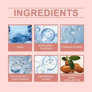 Detailed ingredients list of brightening concealer featuring shea butter and aqua