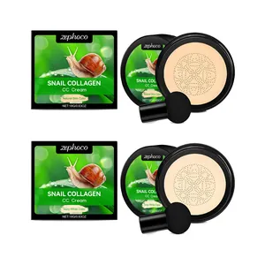 Σετ ZEPHOCO Snail Collagen CC Cream σε φυσικές και ιβουάρ αποχρώσεις 18g πακέτο
