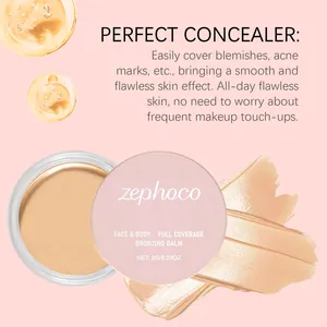 Detailed texture of Zephoco full coverage concealer balm for face and body