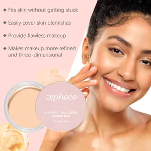 Detailed view of Zephoco full coverage bronzing balm for flawless face and body makeup