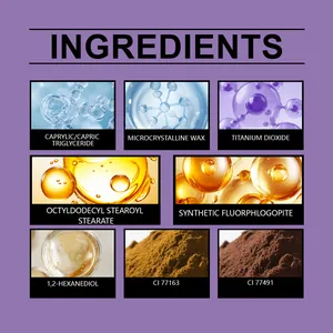 Lista detallada de ingredientes para zephoco ivory concealer stick con fotos macro