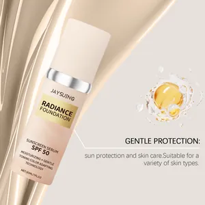 Λεπτομερής προβολή του Jaysuing Radiance Foundation με SPF 50 και υφή σταγόνας ορού