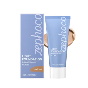 Zephoco Langanhaltende Matte Concealer Flüssige Grundierung Leicht Feuchtigkeitsspendend Wasserdicht Volle Deckkraft Gesicht Make-up