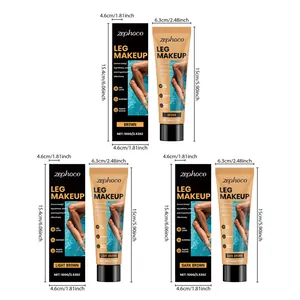 Maquillage pour jambes imperméable Zephoco pour tatouages et cicatrices, 3 teintes