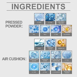 Lista detallada de ingredientes para el cojín de aire y polvo compacto 2 en 1