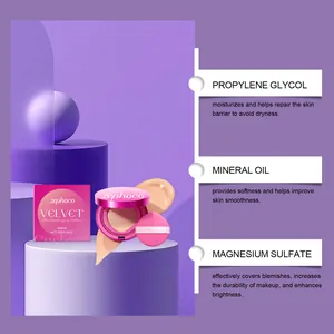 Cushion idratante Zephoco effetto velluto con benefici degli ingredienti attivi