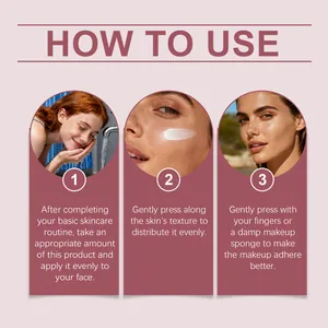 Step-by-step guide showing how to apply lightweight moisturizing foundation for a natural look