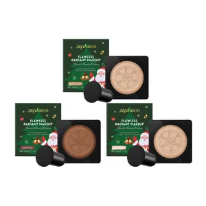 Set de base de maquillaje Zephoco Christmas Avocado Beauty Cushion en tres tonos claros