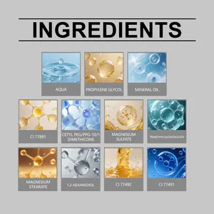 Detailed breakdown of key ingredients for Zephoco ivory clear concealer base makeup